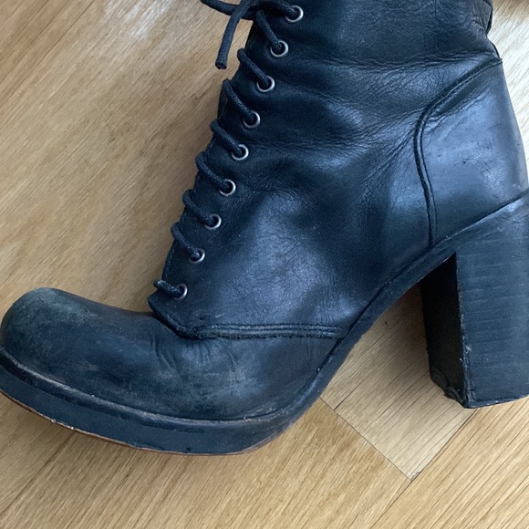 Jeffrey Campbell Leather Lace Up Booties - Picture 3 of 9